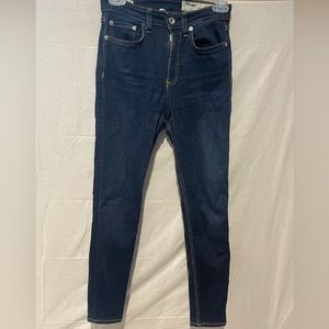 Womens Rag & Bone blue jeans size 25. High rise ankle skinny